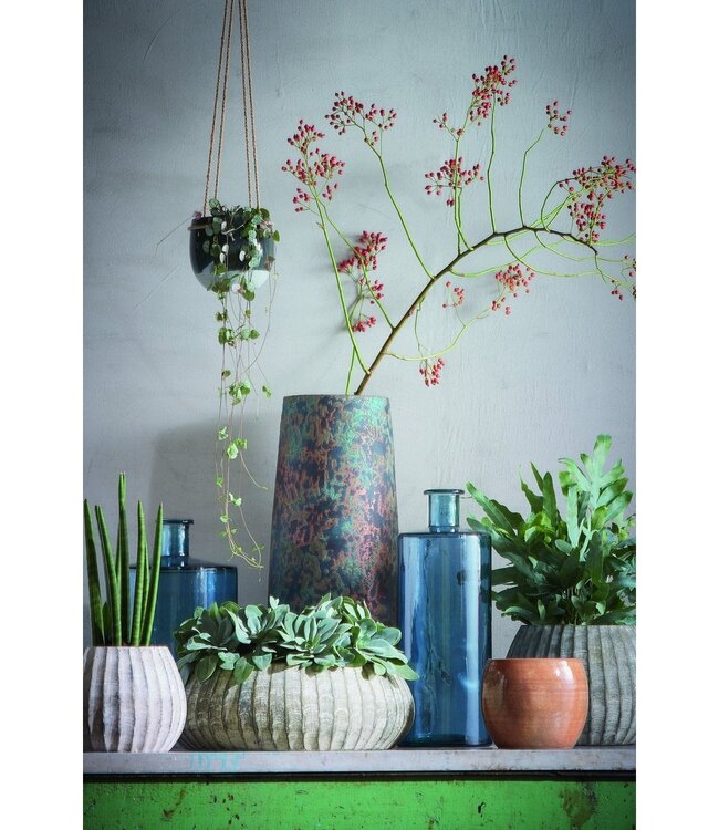 Decoratieve fles Blauw 1Glas