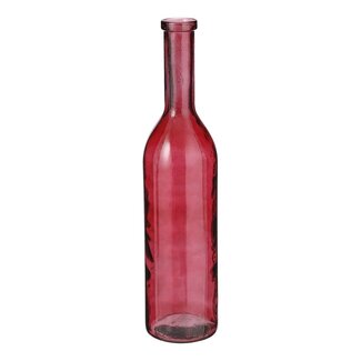 Mica Decorations Rioja Flaschenvase aus Glas - Dunkelrot - H75 cm