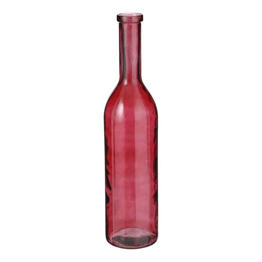 Mica Decorations Rioja Glass Bottle Vase - Dark Red - H75 cm