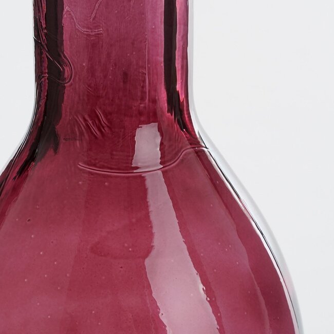 Mica Decorations Rioja Glass Bottle Vase - Dark Red - H75 cm