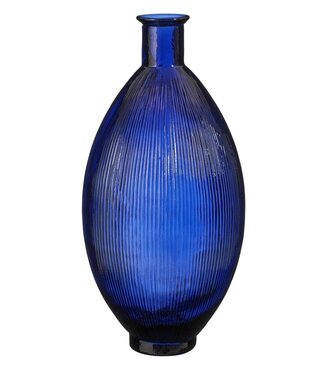 Mica Decorations Decoratieve fles Donkerblauw 1Glas