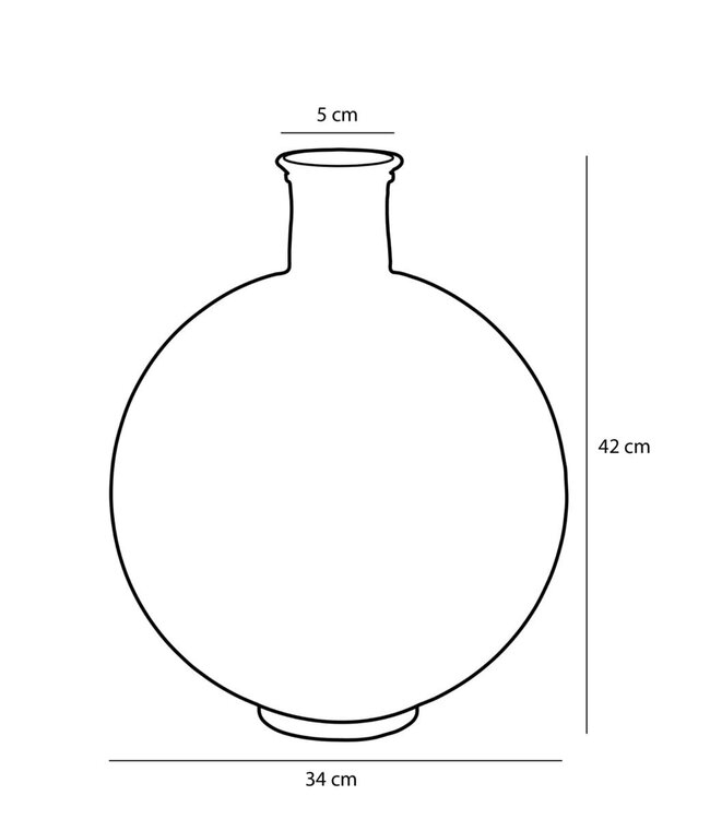 Decoratieve fles Geel 1Glas