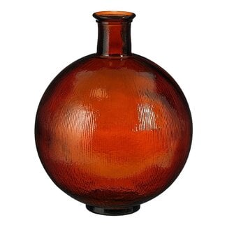 Mica Decorations Firenza Glass Bottle Vase - Dark Brown - H42 cm