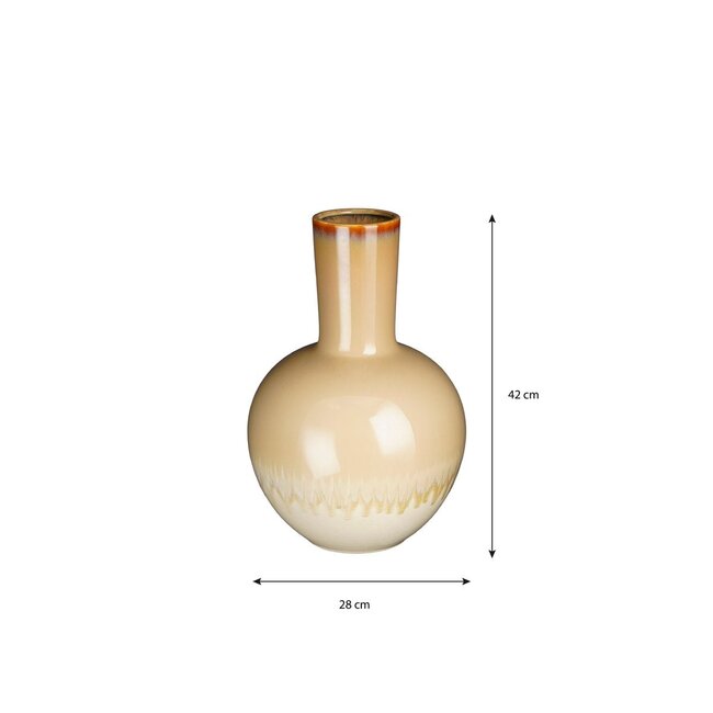 Mica Decorations Holm Ceramic Vase - Cream