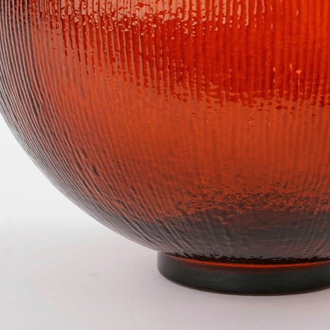 Mica Decorations Firenza Flaschenvase aus Glas - Dunkelbraun - H42 cm