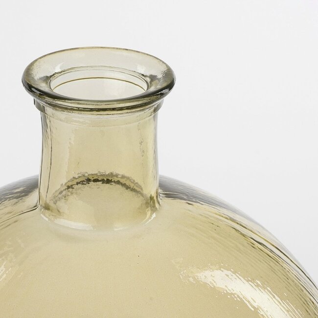 Mica Decorations Firenza Glass Bottle Vase - Light Brown
