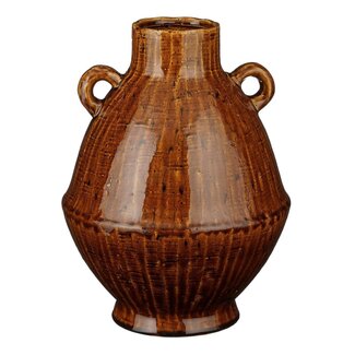 Mica Decorations Vaas Bruin 1Keramisch