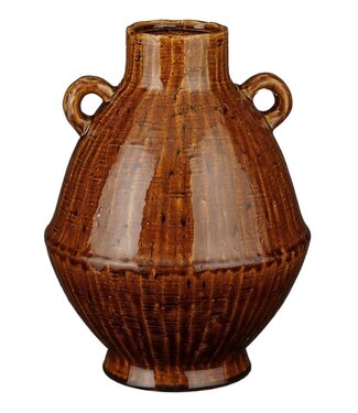 Mica Decorations Vaas Bruin 1Keramisch