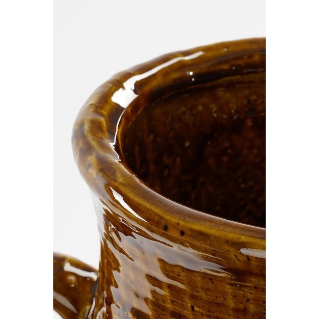 Mica Decorations Elena Ceramic Vase - Brown