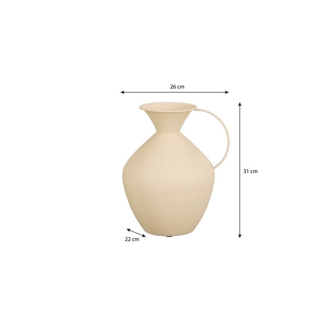 Mica Decorations Gyge Iron Vase - Off-White
