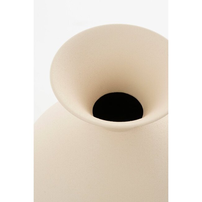 Mica Decorations Gyge Vase aus Eisen - Gebrochenes Weiß