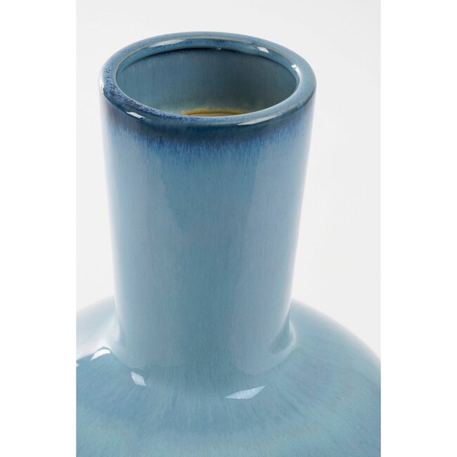 Mica Decorations Holm Vase aus Keramik - Blau - H42 cm