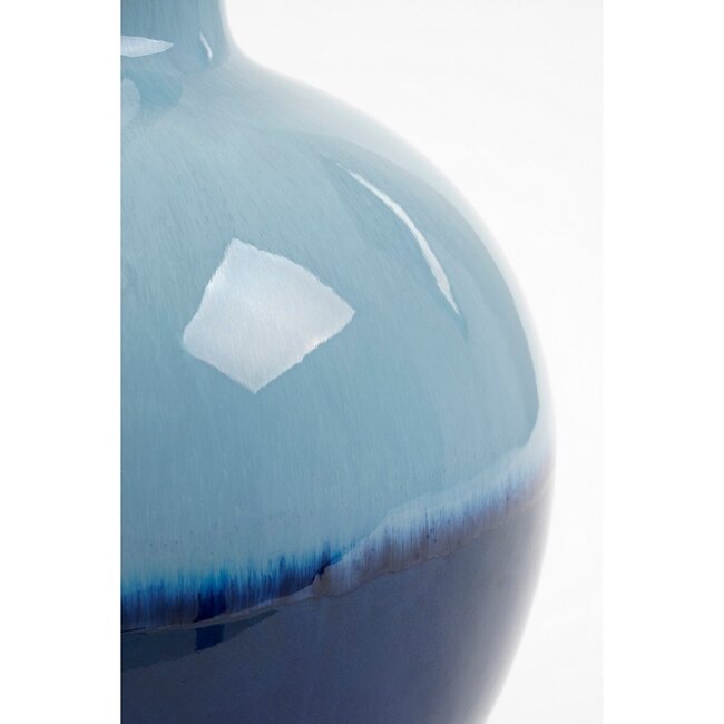 Mica Decorations Holm Vase aus Keramik - Blau - H42 cm