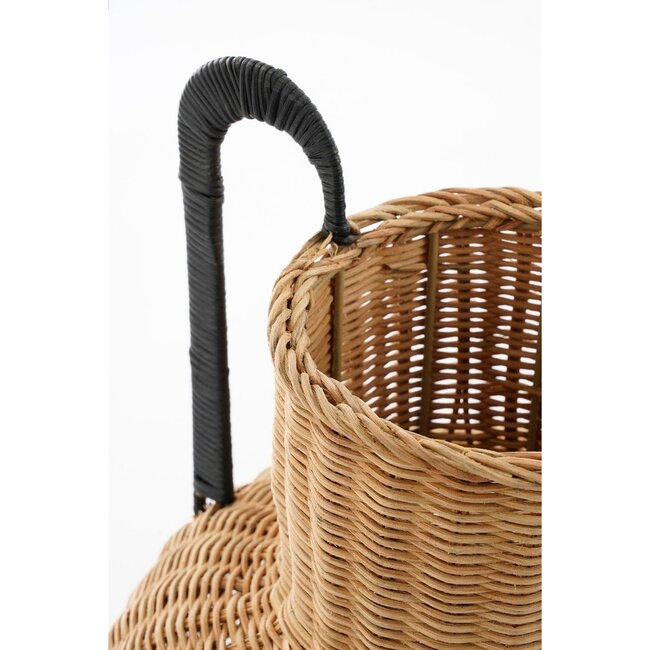 Mica Decorations Loulou Dekovase aus Rattan - Hellbraun - H42 cm