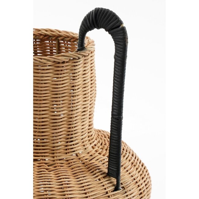 Mica Decorations Loulou Rattan Decorative Vase - Light Brown - H42 cm