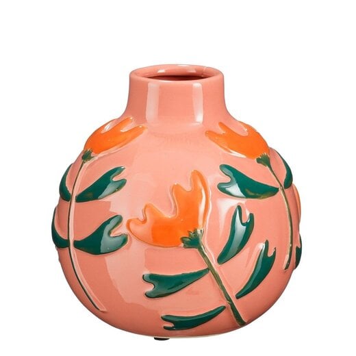 Mica Decorations Ava Ceramic Vase - Pink - H20 cm