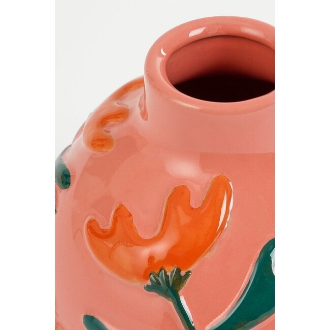 Mica Decorations Ava Vase aus Keramik - Rosa - H20 cm