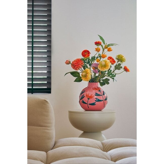 Mica Decorations Ava Ceramic Vase - Pink - H20 cm