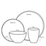 Mica Decorations Tabo Ceramic Dinnerware Set - Grey - 16-Piece Set