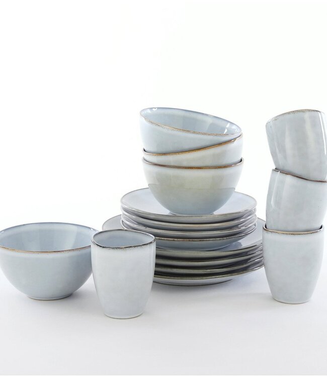 Servies set Grijs 16Keramisch