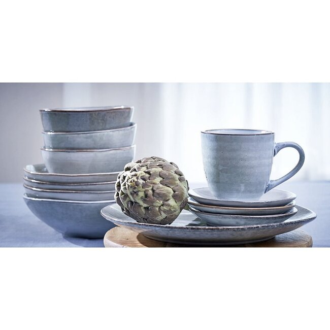 Mica Decorations Tabo Geschirrset aus Keramik - Grau - 16-teilig