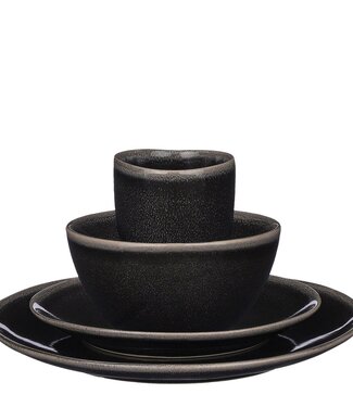 Mica Decorations Servies set Zwart 16Keramisch