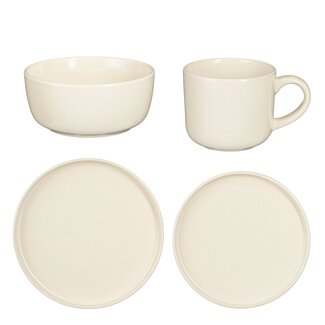 Mica Decorations Servies set Gebroken wit 16Aardewerk