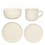 Mica Decorations Ozzu Earthenware Dinnerware Set - Off-White - 16-Piece Set