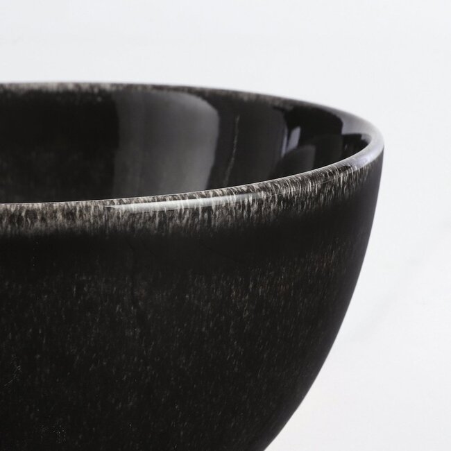 Mica Decorations Tabo Ceramic Dinnerware Set - Black - 16-Piece Set