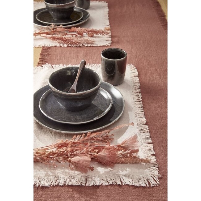 Mica Decorations Tabo Ceramic Dinnerware Set - Black - 16-Piece Set