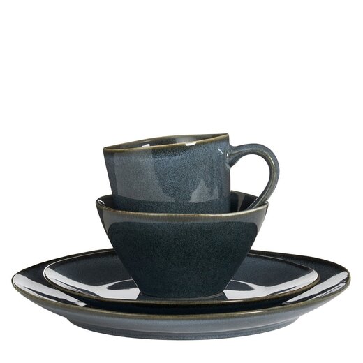 Mica Decorations Serviesset – Grijs – Steen – 16-delig