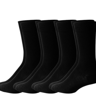 Green Goose Bamboe Herensokken - 4 Paar - Zwart - Maat 39-44 - 85% Bamboe