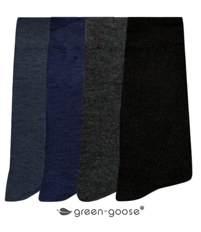 green-goose Bamboe Heren Sokken | 4 Paar | Mixed | 39-44