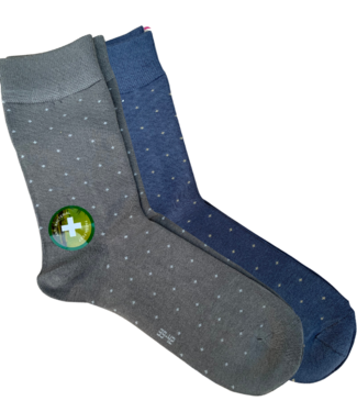 Green Goose Bamboe Herensokken - 2 Paar - Stippen - 85% Bamboe