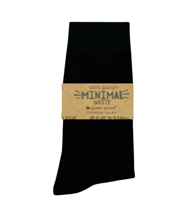 green-goose Bamboe Herensokken - 4 Paar - Zwart - Maat 39-44 - 85% Bamboe