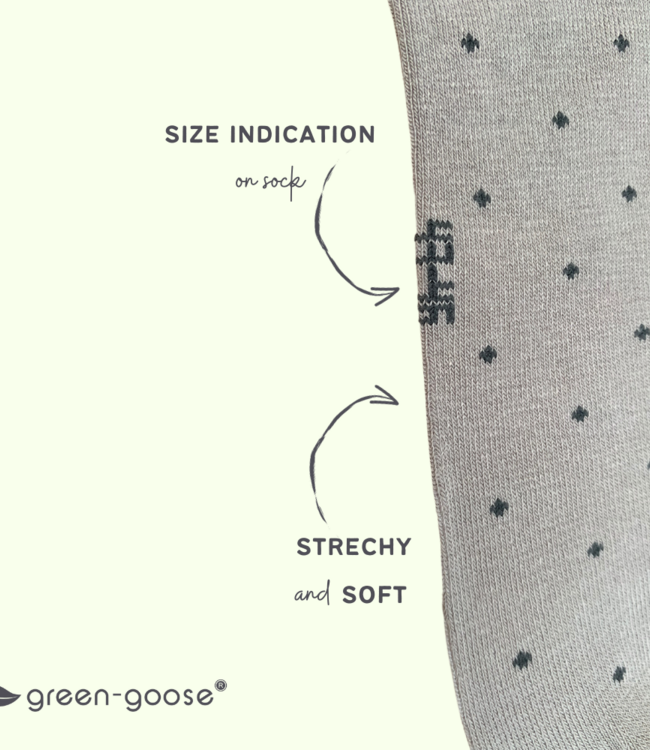 green-goose Bamboe Herensokken - 4 Paar - Stippen - 85% Bamboe