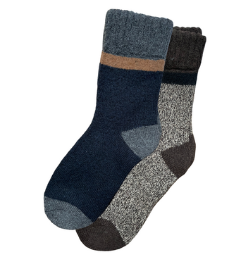 Green Goose green-goose Alpaca Damessokken - 2 Paar - Streep Blauw - 95%