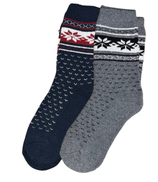 Green Goose Alpaca Herensokken - 2 Paar - blauw/grijs - 95%