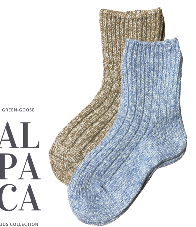 green-goose Alpaca Sokken voor Kinderen - 1 Paar - 85%