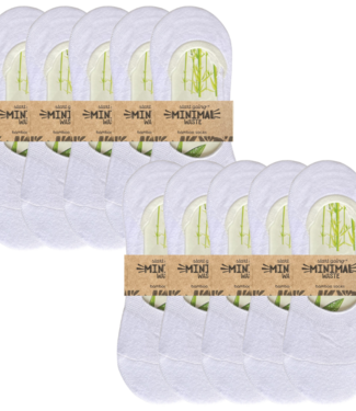 Green Goose Bamboe Dames Footies - 10 paar - 85% Bamboe - Wit - Maat 35-39
