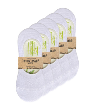 Green Goose Bamboe Dames Footies - 5 paar - 85% Bamboe - Wit - Maat 35-39