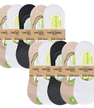 Green Goose Bamboe Dames Footies - 10 paar - 85% Bamboe - Multicolor - Maat 35-39