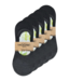 green-goose Bamboe Dames Footies - 5 paar - 85% Bamboe - Zwart - Maat 35-39