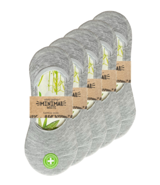 Green Goose green-goose Bamboe Dames Footies - 5 paar - 85% Bamboe - Grijs - Maat 35-39
