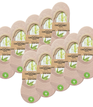 green-goose Bamboe Dames Footies - 10 paar - 85% Bamboe - Creme - Maat 35-39
