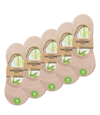 Green Goose green-goose Bamboe Dames Footies - 5 paar - 85% Bamboe - Creme - Maat 35-39