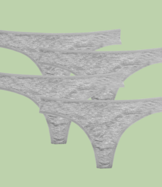 Green Goose green-goose Bamboe Dames String - 4 Stuks - Grijs - 95% Bamboe