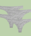 green-goose Bamboe Dames String - 4 Stuks - Grijs - 95% Bamboe