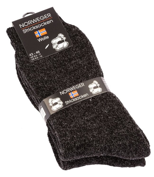 green-goose Noorse Wollen Sokken - 2 Paar - Zwart - 30%
