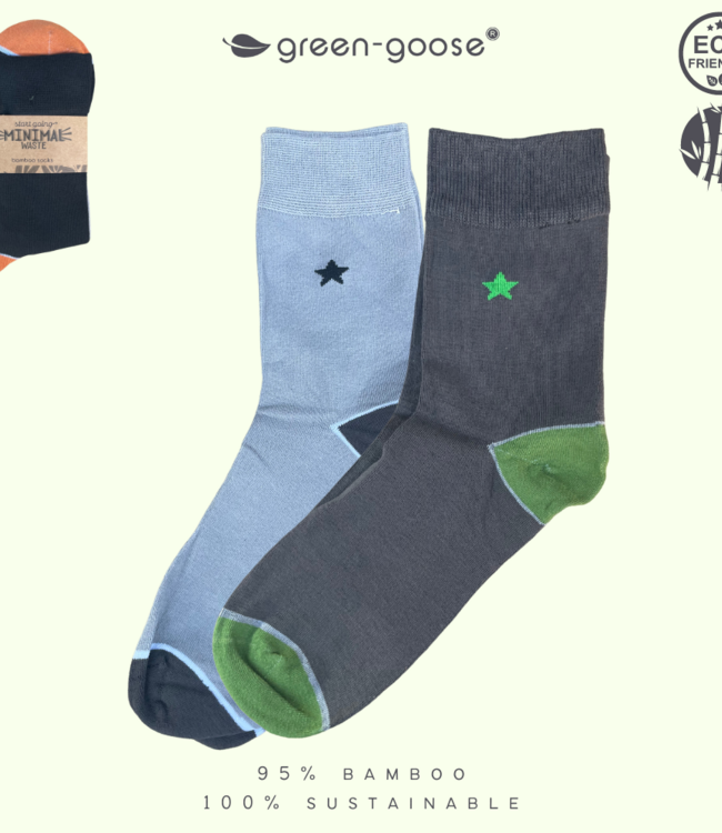 green-goose Bamboe Sokken | 4 Paar | Ster | 39-44